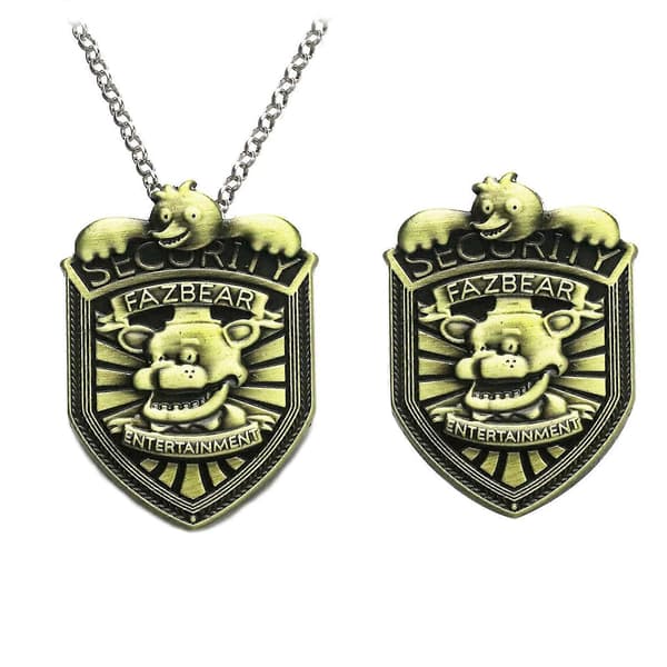 [LLC]Fnaf Five Nights At Freddy's Säkerhetsmärke Pin Silvergåvor