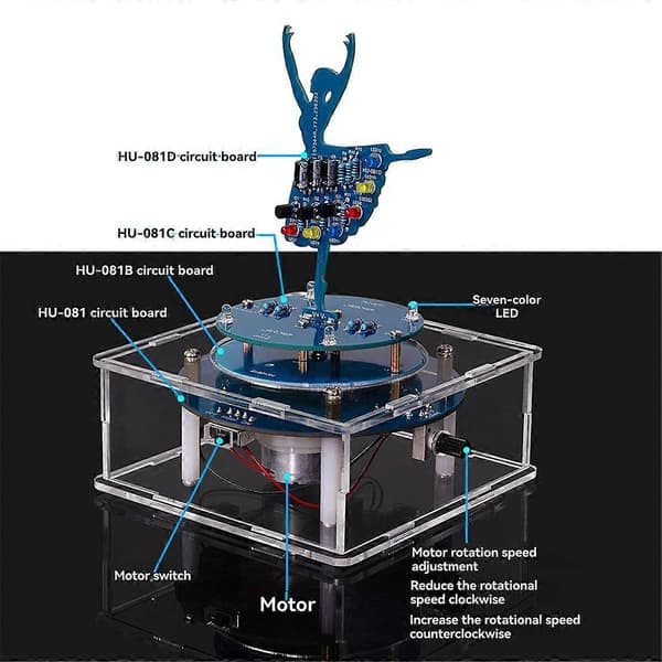 [LLC] Roterande speldosa DIY elektroniskt kit Flicka speldosa