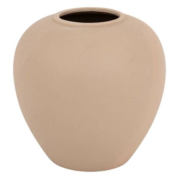 [LLC] Vase kule Rily keramikk taupe H22cm - Atmosphera interiørdesign Antik ros