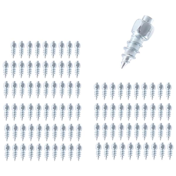 [LLC]100PCS 12mm Däckdubbar Hårdmetallskruv Snöspikar Halkskydd Anti-is för Bil/SUV/ATV/UTV Bildäcksdubb Silver