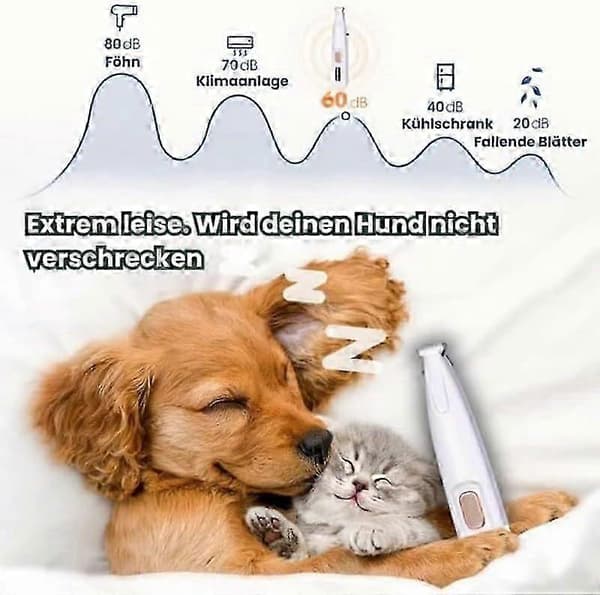 [LLC]Thwtrim Pro™ Precisions-pälstrimmer för hundar och katter (vit)