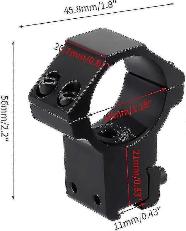 [LLC] Korkean profiilin kiinnitys - 30 mm:n asennussovitin 11 mm:n lohenpyrstökiinnityksellä