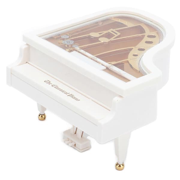 [LLC] Speldosa Mini Retro Klassisk Piano Roterande Triangulär Speldosa för Hem Bordsdekoration Prydnad Gåva