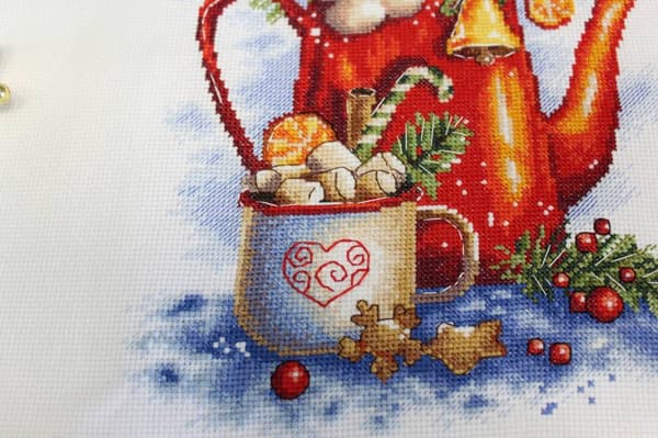 [LLC] Broderisæt MP Studia \"Festlig teselskab\" 20x28 cm