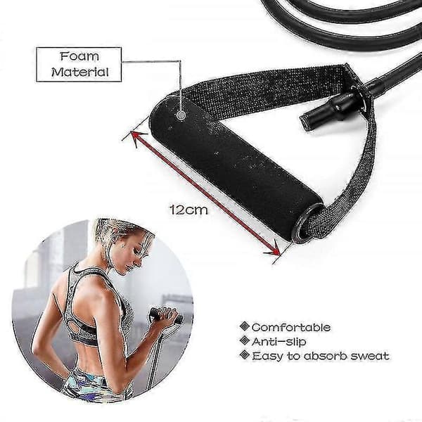 [LLC]Blå elastiska motståndsband för fitness och yogaträning