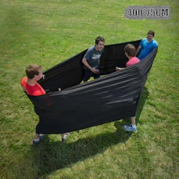 [LLC]Elastiskt träningsband för teambuilding-spel, hög elasticitet, stor Black Circumference 400x75CM