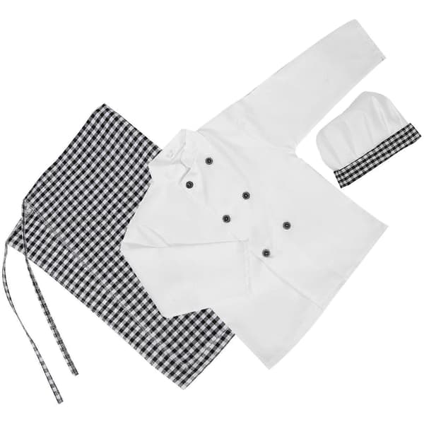 [LLC] Barnkockdräkt Barnkockrock och hatt för matlagningsrollspel 1 set