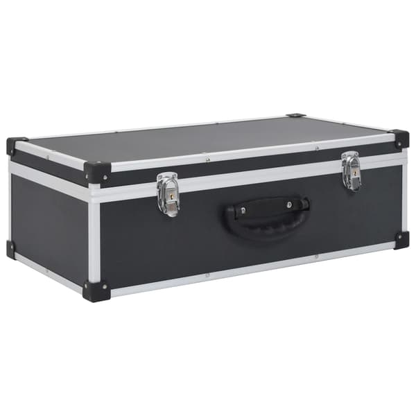 [LLC]vidaXL CD-taske til 80 cd'er aluminium ABS sort Svart black