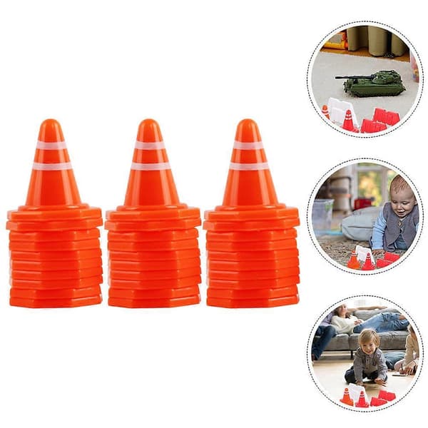 [LLC] Trafikkskiltleketøy Mini Veisperringssett 50 stk for barn som leker