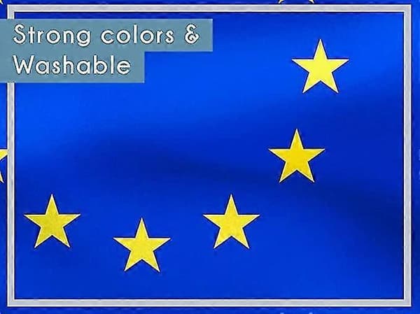 [LLC] EU-flagg, flagg med 2 metallmaljer, værbestandig, 90*150 cm