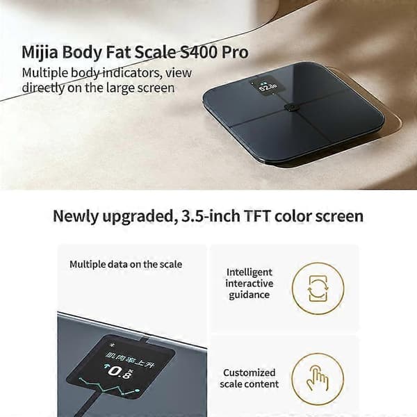 Xiaomi Mijia Kropsfedtvægt S400 Pro Black