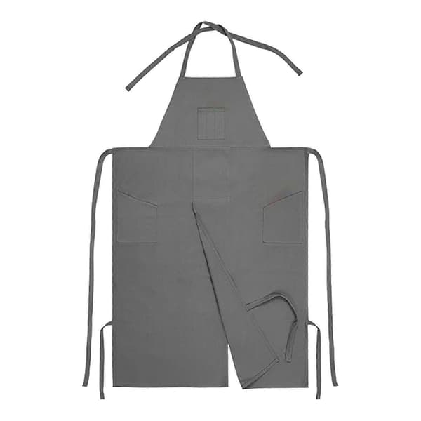 [LLC] Keramikkforkle med lommer for kvinner og menn, kunstnerforkle med justerbare_Svenske gaver Gray
