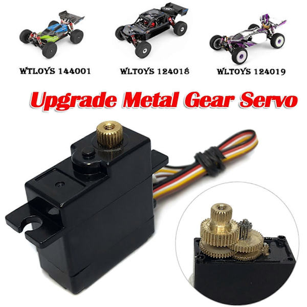 [LLC]Styregear Servo til Wltoys 144001 Dele Model Buggy Køretøjer DIY Tilbehør
