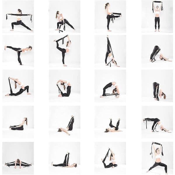 [LLC] Yoga strækrem med løkker til fysioterapi strækbånd blue