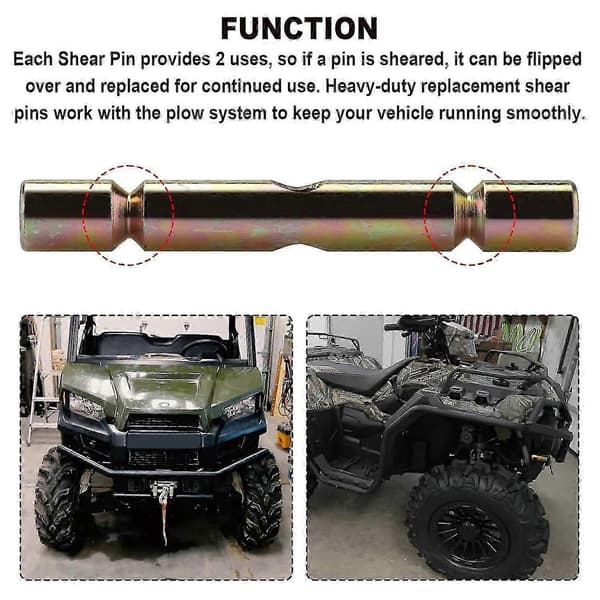 [LLC]Sneskovl klippestift (4 stk.) Kompatibel med Polaris ATV Sneskovl Glacier, passer til