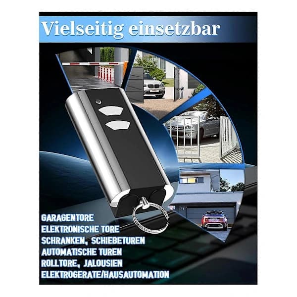 [LLC] 2-pack 433.92 MHz Garage Door Transmitter for Standard Steel Entrematic RCU 433-2, RCU 433-4, E