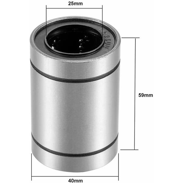 [LLC] Sæt med 4 LM25UU kuglelejer, ID 25mm, OD 40mm, L 59mm, til CNC
