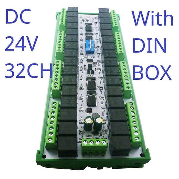 DC 24V 20A Lätt att installera DIN-skena Box DIP-switch Inställningsparametrar