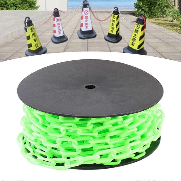 [LLC]Thgh Visibility Safety Barrier Chain PP Plastic Easy Cut Caution Security for Parking Driveway Events Bright