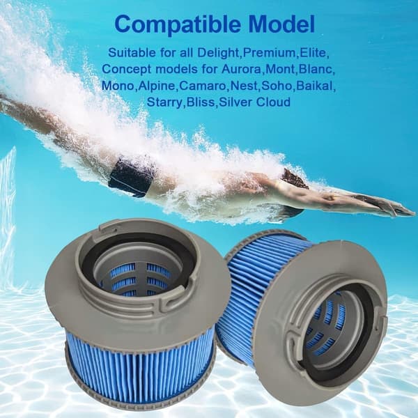 [LLC]Filter til oppustelige MSpa pools 4-pak - MSPA FD2089 Grön green