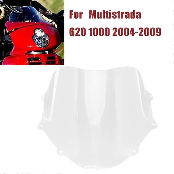 [LLC]Motorcycle Front Windshield Glass Visor Motorcycle Accessories Windshield Compatible with Compatible with Multistrada 620 1000 transparent