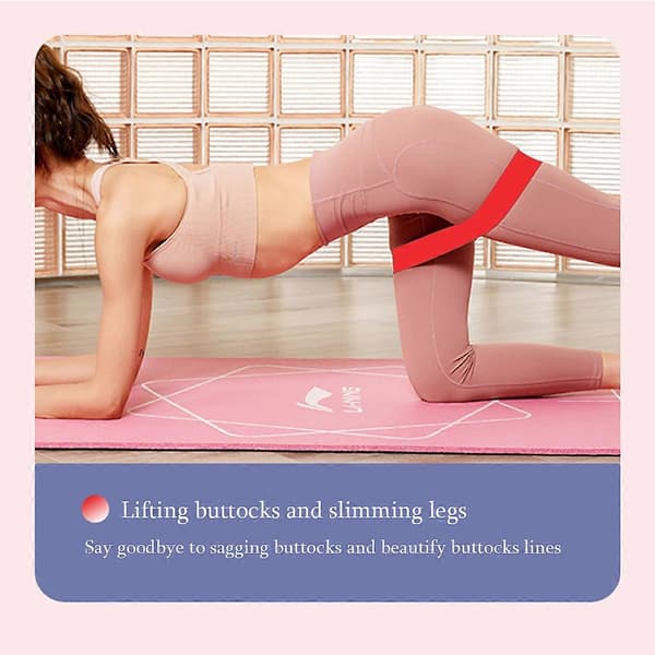 [LLC] Elastiska träningsband Yoga Gym Styrketräning Ankel Ben Loop Röd