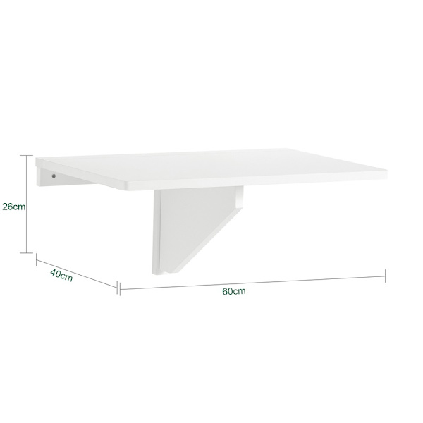 [LLC]SoBuy White Foldable Wall Table with Foldable and Wall-Mounted and Space-Saving and Compact and