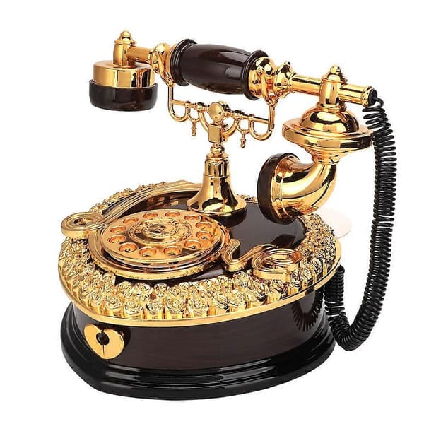 [LLC] Retro hjerteformet telefonmodell musikkboks bursdagsgave hjemmepyntdekorasjon