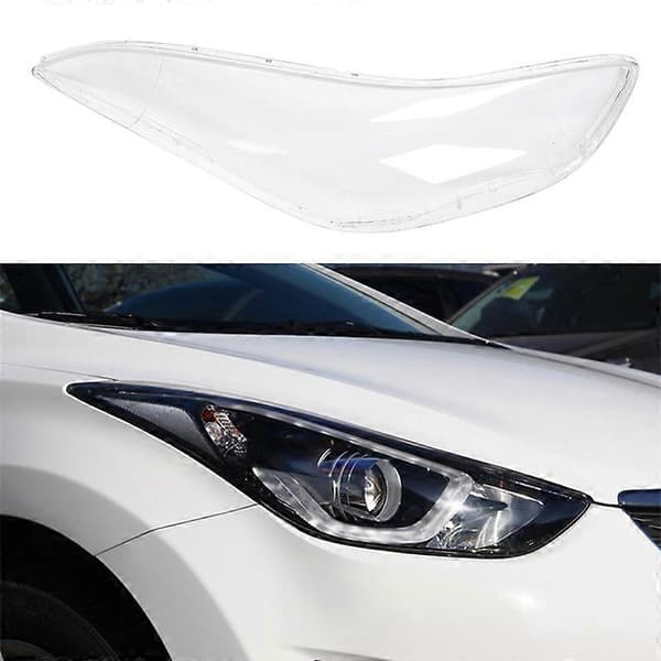 [LLC] Front høyre frontlyktlinse Bilutskiftning Auto Shell Cover for Hyundai Elantra 2012-2016 transparent Right