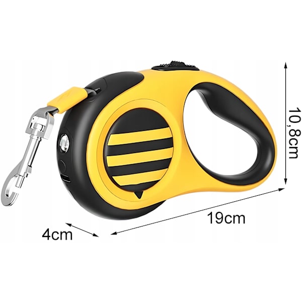 [LLC] AUTOMATIC LEASH WITH LED LAMP 5M FAST RETRACTABLE FOR DOG CAT