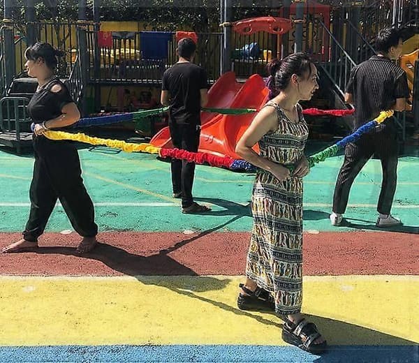 [LLC] Elastiskt motståndsband för grupp- och inomhusträning Multicolor 4m