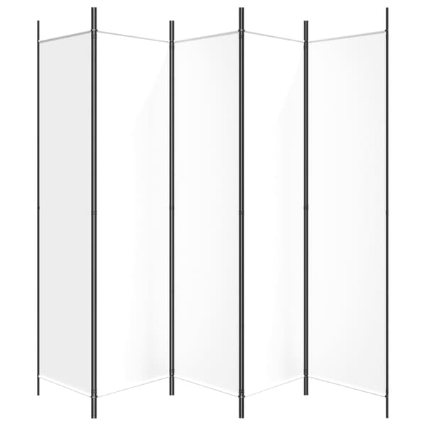 [LLC]vidaXL Room Divider 5 Panels White 250x200 cm Fabric Vit 4650