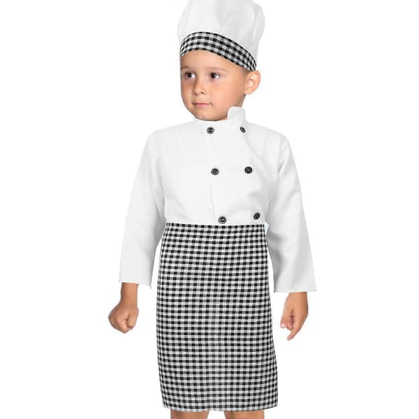 [LLC] Barnkockdräkt Barnkockrock och hatt för matlagningsrollspel 1 set