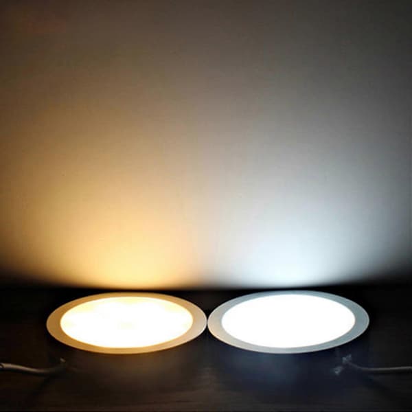 8 STK. Slank Rund RGB LED Underskabsbelysningssæt SMD5050 Pucklampe Farveskiftende Dæmpbar Lys