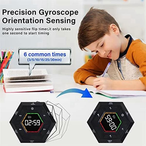 [LLC]2X Pomodoro Timer, Productivity Timer, 3, 5, 15, 30, 45, 60 Minute Preset Smart Countdown Timer, Tim