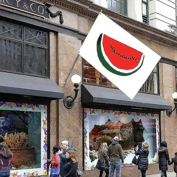 [LLC]Th0cm x 90cm Festlig Vannmelon-tema Flagg for Utendørs og Innendørs Dekor, Værbestandig og Robust Design 3