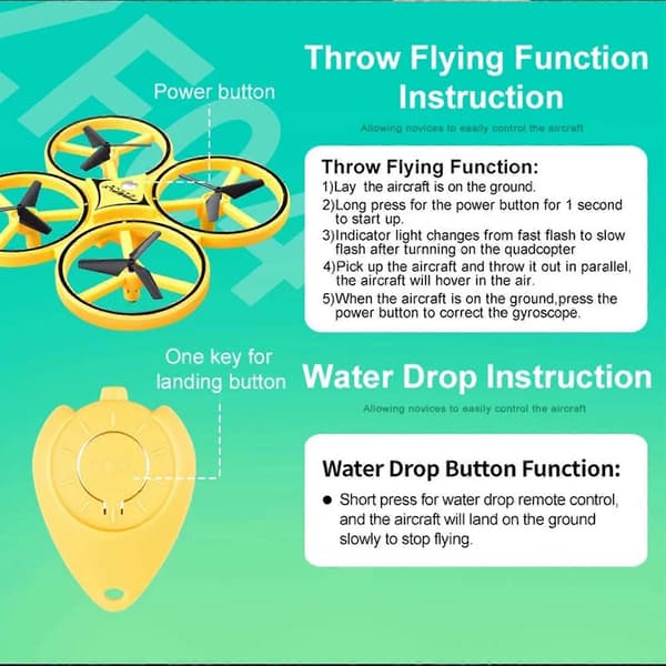 [LLC]Rc Drönare Elektronisk Modell Quadcopter Infraröd Handsensor Flygplan Kreativ För Barn Liten Drönarleksak, Kampanj