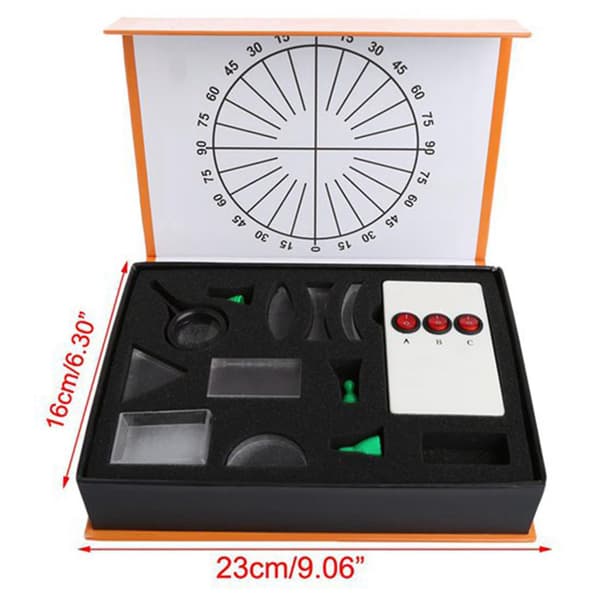 [LLC] Physical Optics Experiment Set Triangular Prism Laser Lamp Convex-Concave Lens Group Scientific Equipment-hao as shown