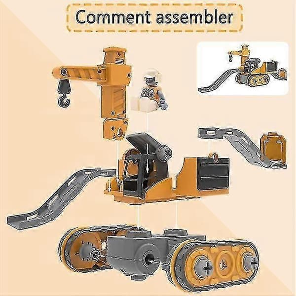 [LLC] Barnas 4-i-1 konstruksjonssett med elektrisk drill - Monter lastebilleke