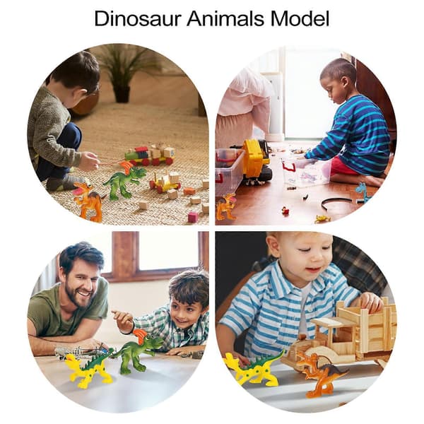 [LLC] Plast dinosaurmodel legetøj pædagogisk sæt med 18 stk. til børns læring