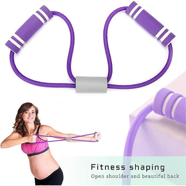 [LLC]8 Word Pull Rope, modstandsbånd figur 8 træningstov, brystudvider, med F