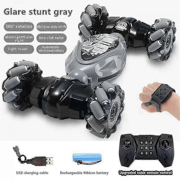 [LLC]RC Stuntbil med Gestusstyring og 360° Rotation Grey