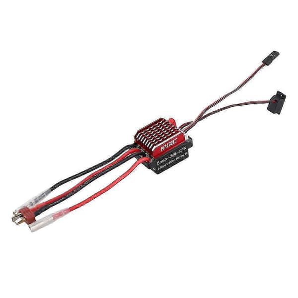 [LLC]60a Esc Rc Bil Esc Børstet Elektrisk Hastighetskontroller 6v/2a Bec Erstatning For 1/10 Rc Bil, T-plugg