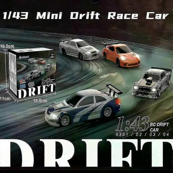 [LLC]2.4G RC Drift Car 1/43 Scale 4WD High-Speed Remote Control Mini Racing Car 4303