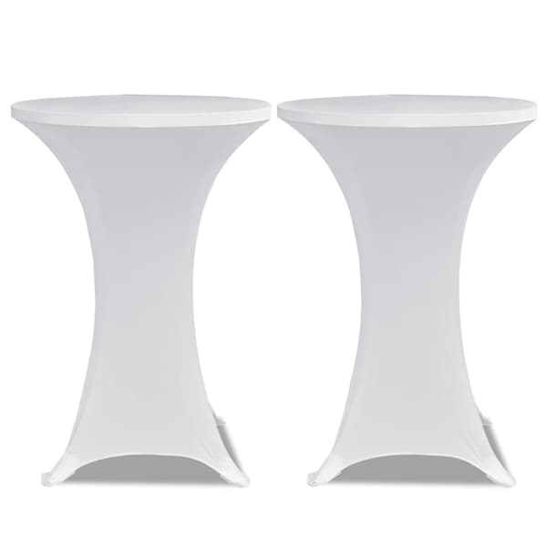 [LLC]vidaXL Trekk til ståbord Ø60 cm hvit stretch 4 stk. Vit white
