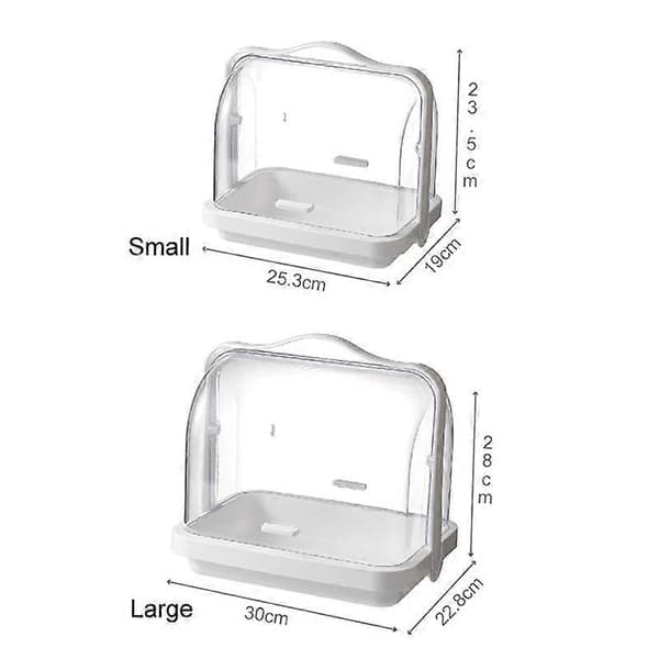 [LLC]Bärbar multifunktionell transparent förvaringslåda brödlåda flaskorganisatör med dammtätt lock Not Specified Small