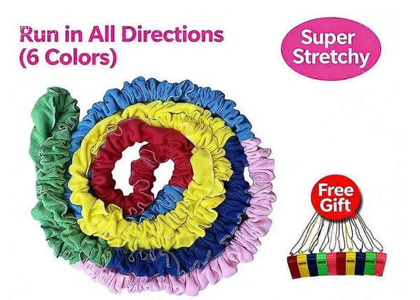 [LLC] Elastiskt motståndsband för grupp- och inomhusträning Multicolor 4.8m