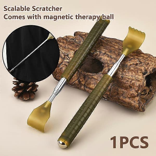 [LLC] 1pc Retractable Back Scratcher Telescopic Scratching Stick Back Massager Back Scraper