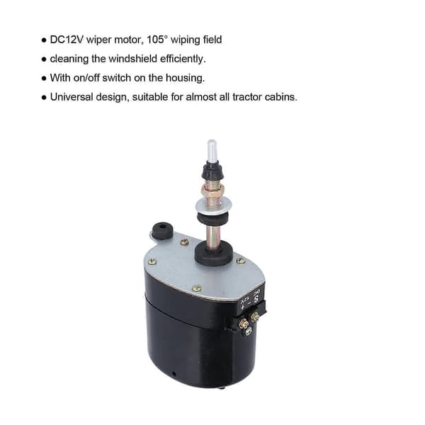 [LLC] Elektrisk vindusviskermotor, 105 W, for traktor, skiveviskermotor, bilfrontrute, vindusviskermotor, universal, erstatning for
