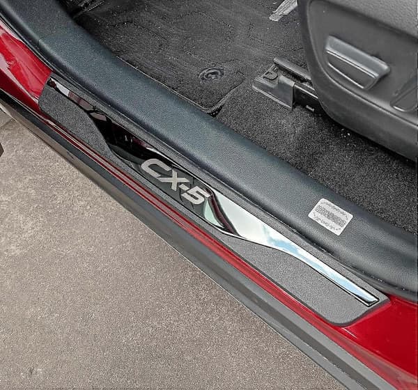 [LLC] Biltillbehör Dörrtröskelplatta för Mazda CX-5 CX5 2013-2024 Trimskydd Bildelar 4st